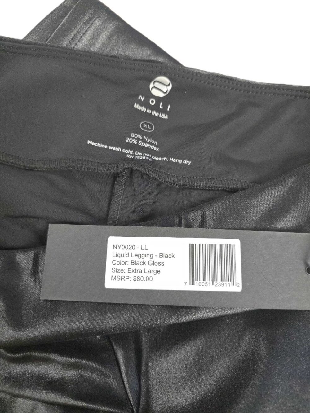 Noli Yoga Lustrous Liquid Legging Black Gloss, New with tag - Picture 4 of 6